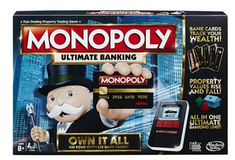 Monopoly Ultimate Banking Board Game Monopoly Money, Monopoly Board, Monopoly Game, Event Card, Space Games, Game Guide, Game Logo, Bank Card, Mario Kart