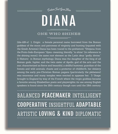 Frame Options | Night Rendezvous | No Frame Diana Name Meaning, Diana Name, Mum Goals, Country Cottagecore, Unique Words Definitions, Roman Gods, Word Definitions, Daughters Of The King, Unique Words