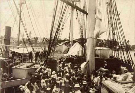 Lalla Rookh arrived in Paramaribo after a three-month voyage from Calcutta becoming the first ship to transport Indian emigrants from the Colonial India to the Dutch colony Indentured Servants, Colonial India, British Guiana, Water Bodies, Freedom Fighters, Western Europe, Mahatma Gandhi, After Dark, Mauritius