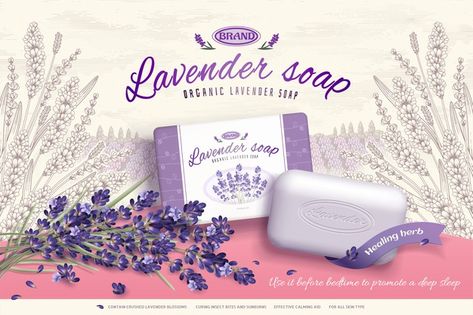 Soap Ads, Soap Images, Drawing Borders, Garden Background, Abstract Animal Art, Elegant Garden, Skin Care Spa, Lavender Soap, Hand Drawn Flowers