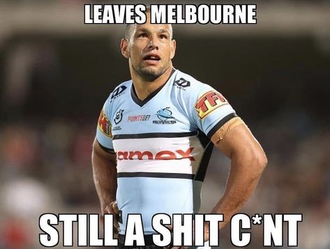 Funny Rugby Quotes, Roosters Nrl, Rugby Funny, Nrl Memes Funny, Minnesota Vikings Memes Funny, Penrith Panthers, Rugby, Cool Gifs, Men's Polo Shirt