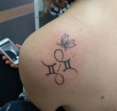 Gemini Sign Tattoo, About Gemini, Gemini Zodiac Tattoos, Gemini Tattoo Designs, Gemini Art, Astrology Tattoo, Horoscope Tattoos, Mom Tattoo, Gemini Tattoo