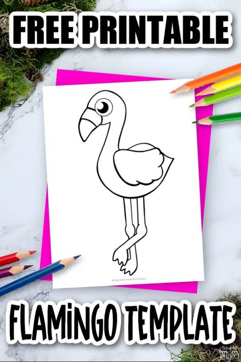 Luau Activities, Flamingo Template, Flying Flamingo, Printable Flamingo, Flamingo Color, Brine Shrimp, Classroom Art, Pink Feathers, Templates Printable Free