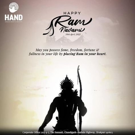 May this auspicious occasion of Ram Navami bring a lot of positivity, peace and harmony in your life. Hand Group wishes you a Happy Ram Navami. #HandGroup #Benefits #HappyRamNavami #RamNavami #CommercialRealEstateBenefit #CommercialRealEstate #RealEstate #Builders #Mohali #Himachal #RealEstateQuote #CommercialProperty #Realtors #Zirakpur Ram Navami Quotes, Happy Ram Navami, Ram Navami, Real Estate Quotes, Peace And Harmony, Corporate Office, Commercial Real Estate, Commercial Property, Ram