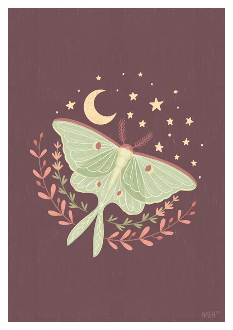 Green Moth, Butterflies Art, Luna Moth, Moon And Stars, Rainbow Unicorn, Wall Plate, Light Switch, Moth, Butterflies