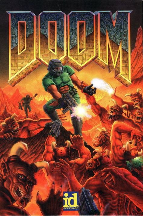 Doom Cover, Doom 1993, Doom Videogame, Retro Games Wallpaper, Doom 1, Doom Game, Video Games Ps4, Video Game Posters, Retro Video Games