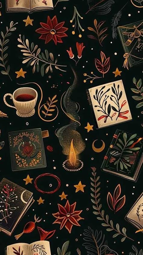 Witchy Pattern Wallpaper, Cute Witchy Background, Whimsy Wallpaper Iphone, Summer Witch Aesthetic Wallpaper, Witchy Ios Theme, Witch Core Wallpaper, Iphone Wallpaper Witchy, Witch Background Wallpapers, Witchy Iphone Wallpapers