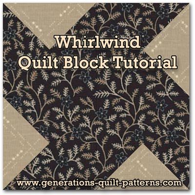 Whirlwind Quilt Block Tutorial: 4", 4.5", 6", 7.5" and 9" block sizes Block Quilt Ideas, Beginner Quilt Tutorial, Free Quilt Block Patterns, Pinwheel Quilt Block, History Of Quilting, Block Quilt, Quilt Block Patterns Free, Pinwheel Quilt, Quilt Block Tutorial