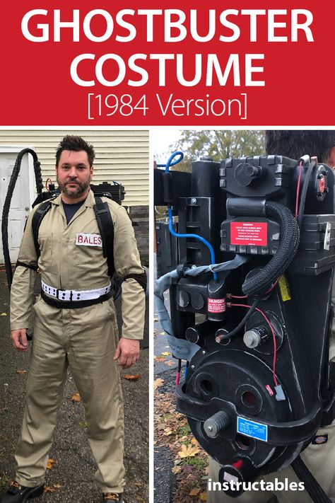 Diy Proton Pack Ghostbusters, Ghostbuster Costume Diy, Diy Ghostbusters Costume, Proton Pack Diy, Proton Pack Ghostbusters, Ghostbuster Halloween Costume, Ghostbuster Halloween, Ghostbusters Props, Ghostbuster Costume