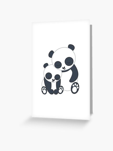 "Panda Family" Greeting Card for Sale by MPTeam Panda Family, Greeting Card, Greeting Cards, For Sale