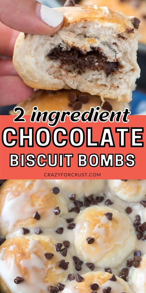 Philsbury Biscuit Recipes, Chocolate Danish, Recipe Using Canned Biscuits, Grand Biscuit Recipes, Pillsbury Biscuit Recipes, Chocolate Chip Biscuits, Frozen Biscuits, Crazy For Crust, Pillsbury Recipes