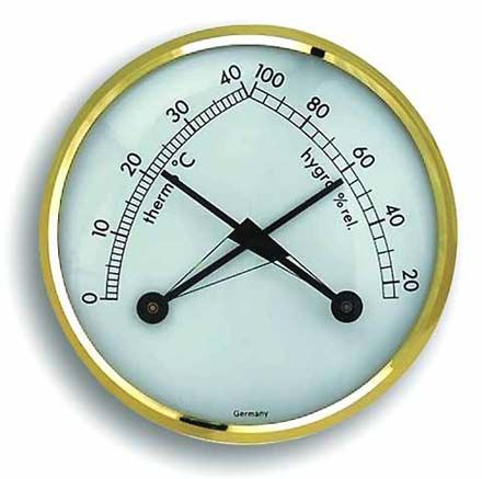 Outdoor Thermometer, Hygrometer, Temperature And Humidity, Raspberry, Clock, Brass, Ring, Gold, Color