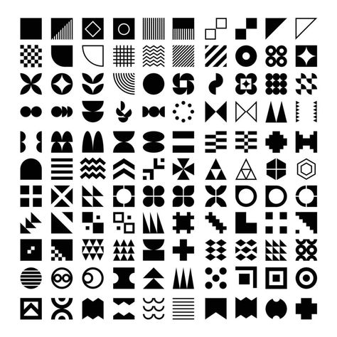 abstract geometric shape icon set collection for element decoration. random shape of icon elements to create any design. Geometric Shape Logo Design, Shape Combination Design, Different Geometric Shapes, Geometric Icons Design, Design Shapes Geometric, Abstract Icons Design, Illustration Shapes Design, Geometric Shapes Branding, Geometric Elements Design