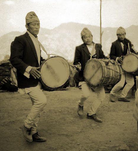 A traditional Limbu dance called 'Chyabrung Nach' Limbu Dress, Limbu Culture, Nepali Art, Nepal People, Nepal Culture, School Wall Art, Nepal Travel, Architectural Design House Plans, Kathmandu Nepal