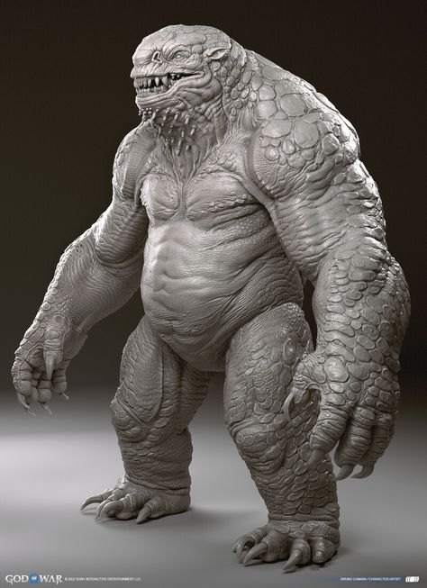 ArtStation - God of War Ragnarök - Bergsra, Bruno Camara Zbrush Anatomy, Creature 3d, Armor Drawing, The Long Dark, Killer Croc, Monster Mask, Tree Textures, Ceramic Workshop, Movie Monsters