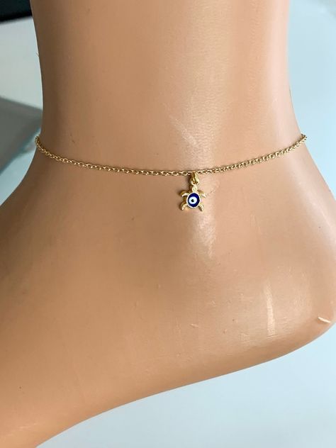 Jewelry Toddler, Gold Ankle Chain, Cruise Jewelry, Elephant Anklet, Heart Ankle Bracelet, Blue Anklet, Toddler Jewelry, Turquoise Anklet, Bridal Anklet