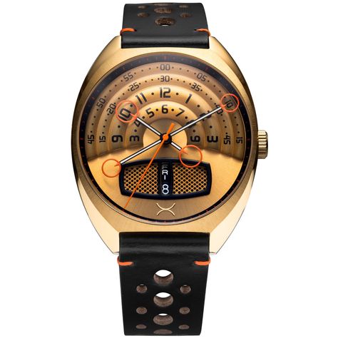 Xeric took their favorite parts of the Halograph and upgraded them with a retro-automotive twist. Bold colors and a sleek new case design take the Halograph in a direction it has never gone before. It's also their first model to use a SEIKO automatic and have day/date function. Architecture Space, Fashion Architecture, Races Style, Pushing Boundaries, Vintage Timepiece, The Sixties, The First Americans, We Watch, Telling Time