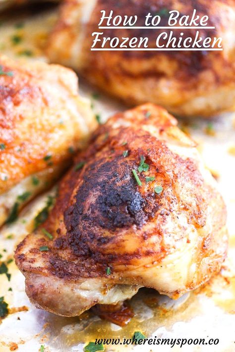 Cook Frozen Chicken In The Oven, Frozen Chicken In Oven How To Cook, Frozen Chicken Drumstick Recipes, Frozen Chicken Drumsticks Oven, Frozen Drumsticks Oven, Frozen Chicken Legs Oven, Bake Frozen Chicken In Oven, How To Cook Frozen Chicken, Frozen Chicken Oven Recipes