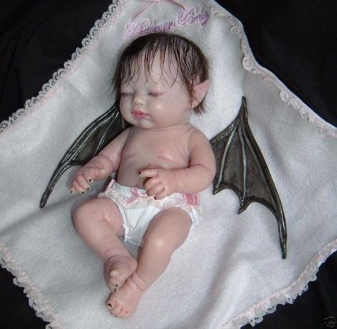 Baby Vampire, Creepy Baby Dolls, Scary Dolls, Gothic Dolls, Fantasy Doll, Halloween Doll, Creepy Dolls, Fade To Black, Ooak Dolls