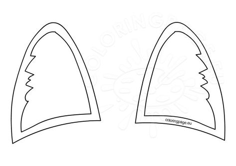 Cat ears template Cat Ear Template, Ear Template, Ear Picture, Cat Template, Marvel Coloring, Wolf Ears, Ear Parts, Picture Templates, Bookmark Template