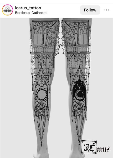 Cathedral Tattoo, Church Tattoo, Emo Tattoos, Engraving Tattoo, Goth Tattoo, Gothic Tattoo, Dream Tattoos, Black Ink Tattoos, Dope Tattoos