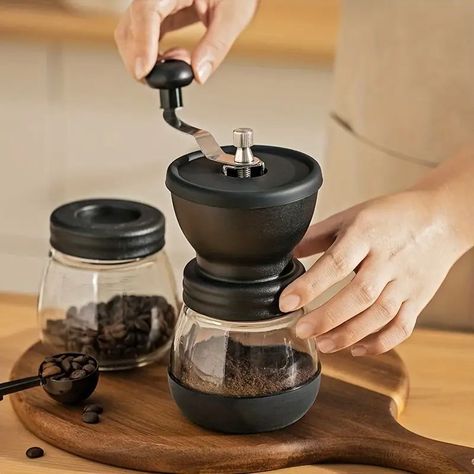 Popular High-end portable manual coffee grinder, can be investigated mill hand crank, home crusher coffee bean special tools  if you are looking for it, we recommend it High-end portable manual coffee grinder, can be investigated mill hand crank, home crusher coffee bean special tools Espresso Grinder, Pour Over Coffee Maker, Glass Storage Containers, Coffee Bean Grinder, Manual Coffee Grinder, Glass Carafe, Espresso Maker, Coffee Powder, Pour Over Coffee