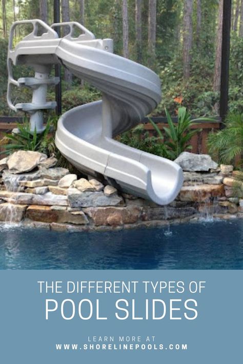 Pool Slides Inground Pool Slides, Swimming Pool Slides, Swimming Pool Equipment, Moderne Pools, Taman Air, Luxury Swimming Pools, Pool Remodel, Swimming Pools Inground, Pool Slide