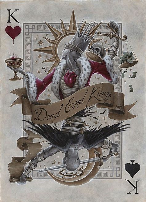 Anthony Clarkson, Grim Dark, Modern Surrealism, Custom Playing Cards, Playing Cards Art, Playing Cards Design, Dark Artwork, Macabre Art, Card Tattoo