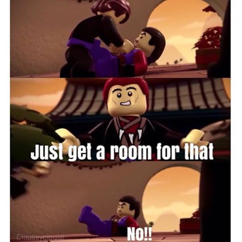 Lloyd: Dad, im hungry Garmadon: Hi hungry, nice too meet you im dad Lloyd: dad, Im serious Garmadon: I thought, you were hungry? Lloyd :are u kidding me? Garmadon: No, im dad Lloyd:*Facepalms* Garmadon And Vinny, Garmadon X Claus, Garmadon X Vinny, Im Serious, Ninjago Funny, Lord Garmadon, Lego Ninjago Fanart, Dragons Rising, Ninjago Memes