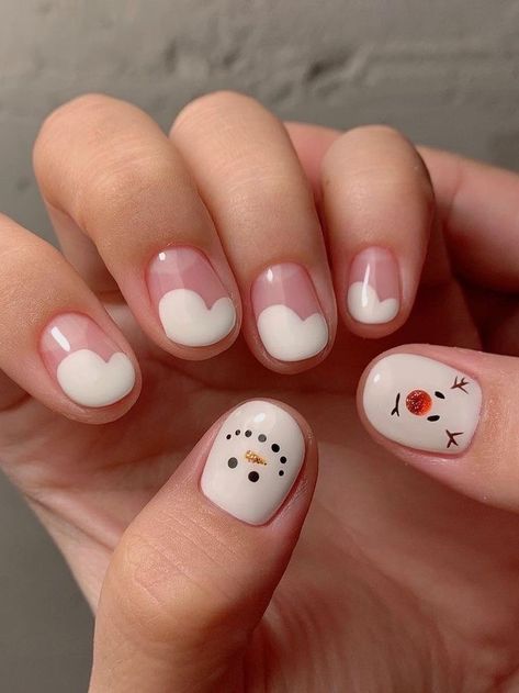 Christmas Simple Nail Designs, Christmas Kids Nails, Christmas Nails For Girls Kids, Christmas Nails Minimal, Kids Christmas Nails Easy, Cute Christmas Nails For Kids, Christmas Nails Kids, Christmas Nails Korean, Christmas Nails For Kids