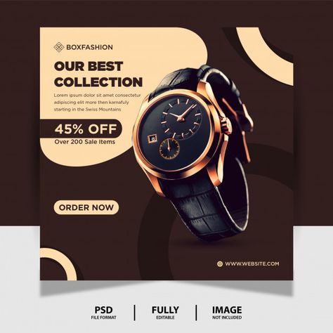 Watch Poster Design, Product Social Media Post, Watch Poster, Banner Design Inspiration, Social Media Advertising Design, Flyer And Poster Design, Social Media Poster, Social Media Design Inspiration, Social Media Advertising