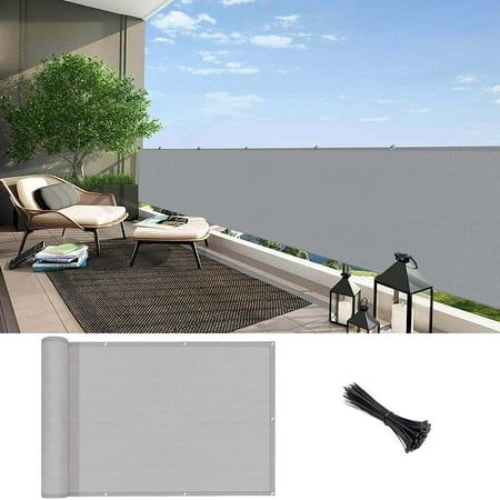 LOVE STORY 3' x 16' gray color Balcony Privacy Screen provides you with a private, comfortable and relaxed environment. Installing Privacy Shade Cover on balcony, yard or pool can not only keep outsiders' eyes from prying into privacy, but also block 90% of the sunlight and prevent harmful UV rays. In addition, Screen Fence also serves as wind break, shade for garden plants, barrier to prevent children or pets from getting out. You can use our Privacy Fence Mesh to protect your privacy space mor Shade For Garden, Diy Fencing, Fence Cover, Privacy Screen Fence, Balcony Privacy Screen, Pool Porch, Patio Privacy Screen, Decorative Garden Fencing, Balcony Privacy