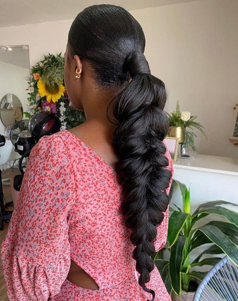 Butterfly Braids, Sleek Ponytail Hairstyles, Beautiful Black Hair, Black Ponytail Hairstyles, Hair Ponytail Styles, Natural Hair Inspiration, Sleek Ponytail, Hair Crush, Ponytail Styles