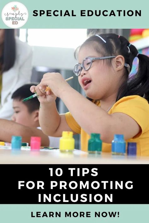 10 tips for promoting inclusion in special education, everything you need to know. Inclusion is a very important word in both special education and general education in the school setting. Having an inclusive classroom has so many benefits for students with disabilities. There are several ways you can promote inclusion. Here are my top tips including inclusion activities. Have students join the general education classroom for a read aloud or recess. Special Needs Education, Inclusion Activities, Special Education Inclusion, Inclusion Teacher, Teaching Executive Functioning, Special Education Lesson Plans, Resource Room Teacher, Middle School Special Education, Inclusive Classroom