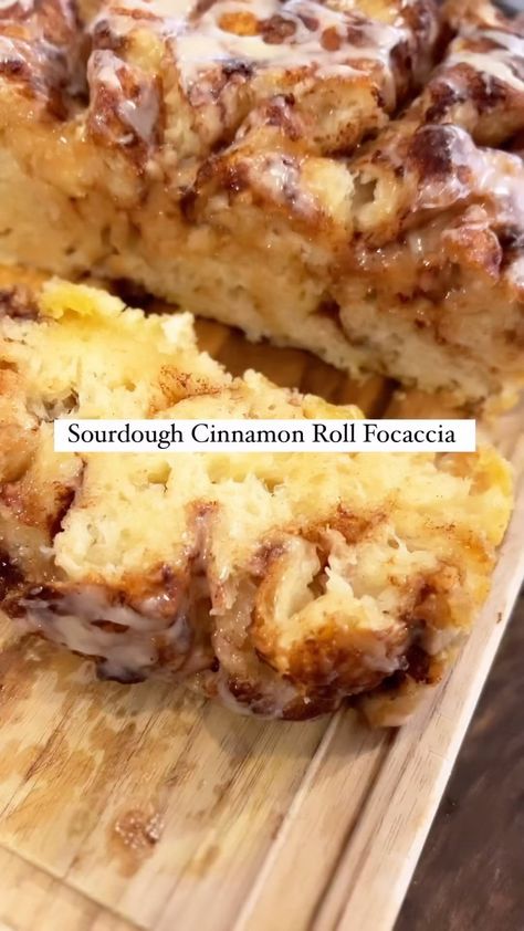 SOURDOUGH | RECIPES | COMMUNITY | Indulge in the swirls of sweetness and the warmth of freshly baked goodness with an irresistible Cinnamon Roll Focaccia! 🌀✨ Follow for... | Instagram Sourdough Caramel Apple Focaccia, Sticky Pecan Sourdough Focaccia, Sticky Bun Focaccia, Cinnamon Sugar Focaccia Sourdough, Cinnamon Sugar Sourdough Foccacia Recipe, Baked Sourdough Doughnut Recipe, Sourdough Mini Loaf, Cinnamon Bun Focaccia, Sourdough Foccacia Bread Cinnamon