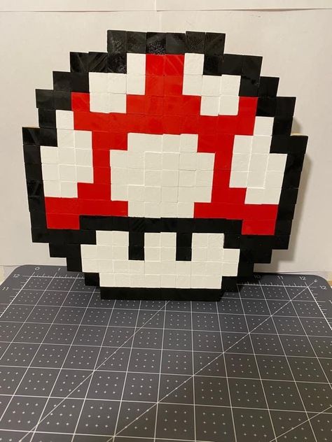 Mario Wood Projects, Minecraft Wood Blocks Craft, Wooden Block Pixel Art, Mario Block, Minecraft Wood Cube Art, Game Vbs, 3d Yoshi Perler Beads, Diy Minecraft Decorations, Wooden Blocks Diy