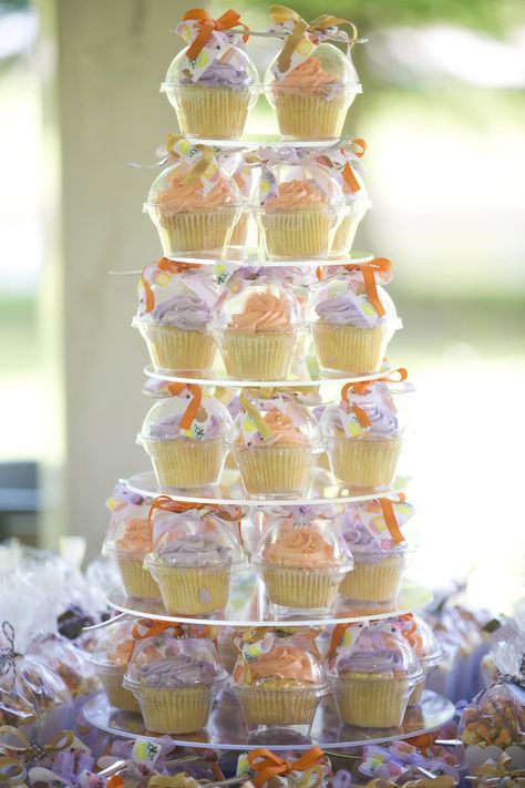 Peach and Lavender Cupcakes, Orange and Purple Cupcakes, Colorful Cupcakes, Cupcake Tower, Cupcake Table, Cupcake Décor, Cupcake Ribbon, Engagement Cupcakes! Coral Cupcakes, Cupcakes Colorful, Engagement Cupcakes, Lavender Cupcakes, Cupcake Table, Purple Cupcakes, Orange Cupcakes, Colorful Cupcakes, Cupcake Tower