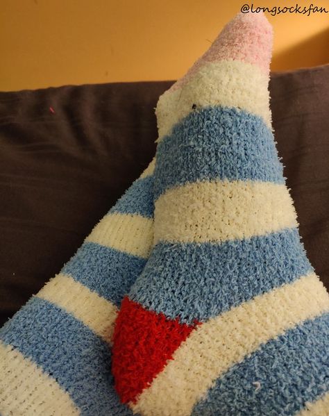 Stripey fuzzy otk fuzzy socks Fuzzy Socks Aesthetic, Socks Aesthetic, Sock Outfits, Fuzzy Socks, Thigh High Socks, Thigh High Stockings, Thigh High, High Socks, Thigh Highs