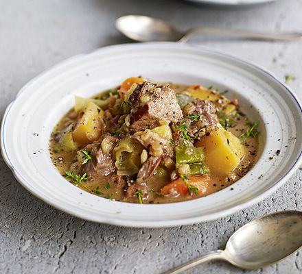 Slow-cooked Irish stew Irish Lamb Stew, Lamb Casserole, Slow Cooker Lamb, Irish Stew, Lamb Stew, Pearl Barley, Bbc Good Food, Slow Cooked Meals, Low Fodmap Recipes