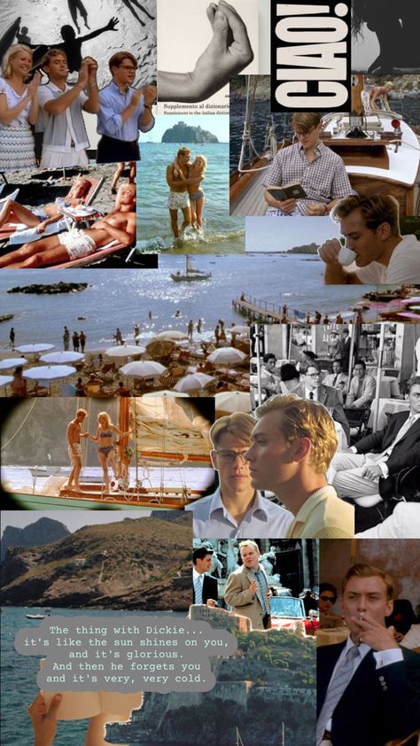 Talented Mr. Ripley. Matt Damon. Jude Law. Gwyneth Paltrow. Ischia, Italy. Vintage Italy. Ripley Aesthetic, The Talented Mr Ripley, Talented Mr Ripley, Mr Ripley, Ischia Italy, Oceans 11, Italy Vintage, Jude Law, Italy Aesthetic