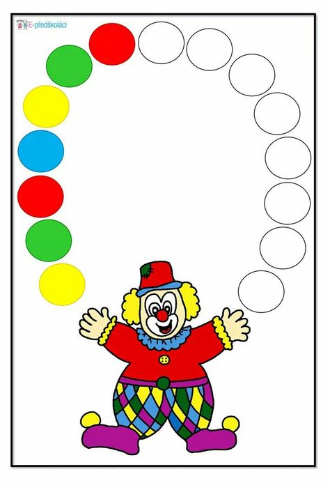 Circus Activities, Clown Crafts, Circus Crafts, Pattern Worksheet, Pattern Activities, Kids Worksheets Preschool, Preschool Writing, Alphabet Activities Preschool, Math Activities Preschool