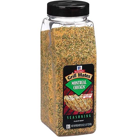 Amazon.com : McCormick Grill Mates Montreal Chicken Seasoning (Features a Savory Blend of All-Natural Herbs and Spices Like Garlic, Salt, Onion, Orange Peel, Paprika and Green Bell Pepper, Certified Kosher), 23 oz : Meat Seasonings : Grocery & Gourmet Food Montreal Chicken Seasoning, Montreal Chicken, Mccormick Spices, Meat Seasoning, Lamb Dishes, Rub Recipes, Seasoned Rice, Steak Seasoning, Of Montreal