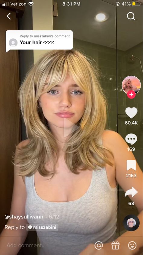 Bridget Bardot Bangs Short Hair, 90s Blowout Dark Hair, Shay Sullivan Hair Bangs, Medium Butterfly Haircut With Bangs, Butterfly Haircut With Side Bangs, Haircut And Color 2023, Short Butterfly Cut With Bangs, Bardot Bangs Long Hair, Lazy Bangs