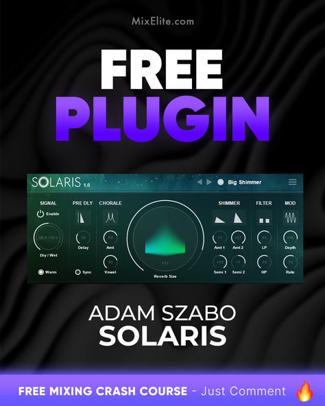 Free Mixing Crash Course 👉 MixElite.com/free-course  🎚️ SOLARIS PLUGIN REVEAL   #musicproducer #audioplugin #solarisplugin #sounddesign #mixingengineer #musicproductiontips #homestudiolife #producertools #beatmaking #audiogear #studiogear #producerlife #musictech #dawlife Music Hacks, Music Tutorials, Free Plugins, Fl Studio, Music Tech, Studio Gear, Music Class, Music Production, Crash Course