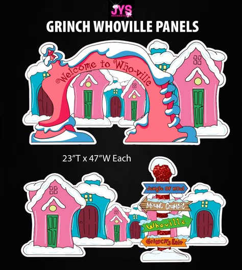 Whoville Christmas Decorations, Thanksgiving Wood Crafts, Grinch Whoville, Diy Christmas Deco, Holiday Crafts Decorations, Grinch Decorations, Christmas Balloon Decorations, Christmas Door Decorating Contest, Grinch Christmas Party