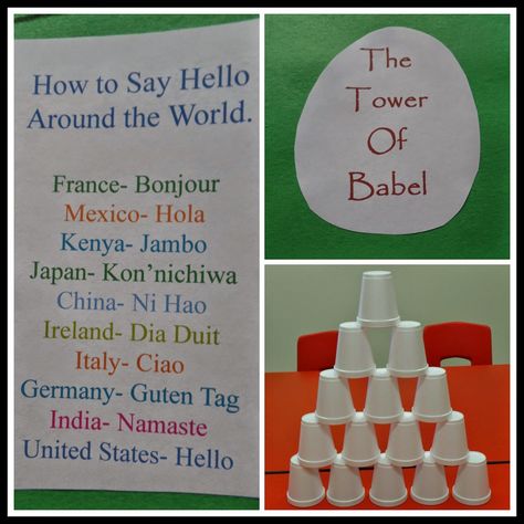 April's Homemaking: Simply Sunday School- Tower of Babel and Abraham Tower Of Babel Craft, Kids Church Lessons, Preschool Bible Lessons, Children's Church Crafts, Bible Story Crafts, Sunday School Kids, Sunday School Crafts For Kids, Preschool Bible, Bible School Crafts