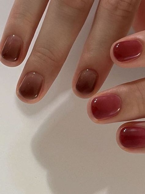 Nail Design Ombre, Brown Nail Design, Brown Nail Designs, Brown Nail Art, Brown Nail Polish, Orange Nail Designs, Brown Nail, Brown Nails Design, Chic Nail Art