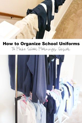 School Uniform Organization Ideas, School Uniform Organization, Clothes For Back To School, Uniform Organization, Kids School Clothes, Back To School Uniform, Organize Kids, School Uniform Kids, Kids Uniforms