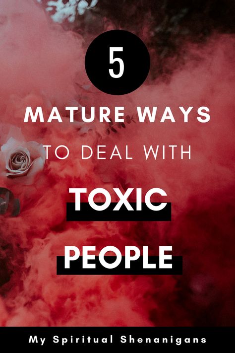 How to deal with toxic people in a mature and practical way. Read this post for your mental health and developing healthy relationship boundaries with people that are difficult to tolerate otherwise! Personal Development | Self Care | Toxic People at Work | Toxic Families | Toxic Friends | Getting Rid of Toxic People | Bad Friends | Signs of Toxic People Boundaries For Toxic People, When You Get Rid Of Toxic People, Dealing With Evil People Quotes, Rising Above Toxic People, How To Get Rid Of Toxic People, How To Ignore Toxic People, How To Deal With Toxic People At Work, How To Be Toxic, How To Get Rid Of Toxic Friends