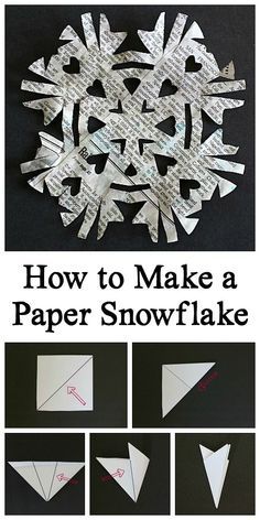 Snowflake Step By Step, Cut Out Snowflakes, Snowflakes For Kids, Unique Snowflakes, Craft Ideas For Beginners, Paper Snowflake Template, Paper Snowflakes Diy, How To Make Snowflakes, Snowflake Cutouts